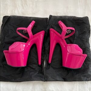 Pleaser Hot Pink Platform Heels